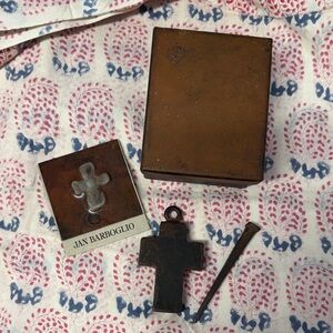 Jan Barboglio Rustic Brown House Blessing Cross Set